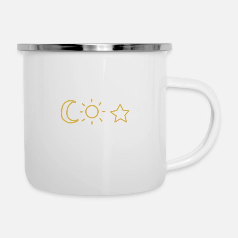 Sun Moon Stars - Camper Mug - white