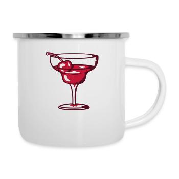 Drink Longdrink Alkohol - Emaille-Tasse - Weiß - Rechts