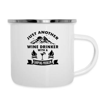 Wine Drinker With A Camping - Camper Mug - white - Right
