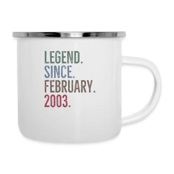 Legende seit Februar 2003 - Emaille-Tasse - Weiß - Rechts