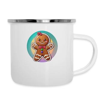 Gingerbread Christmas mascot - Camper Mug - white - Right