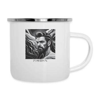 GREEK POSEIDON - Emaille-Tasse - Weiß - Rechts