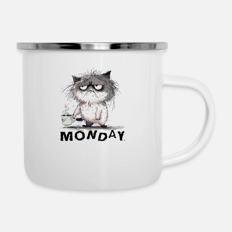 with coffee - Camper Mug - white