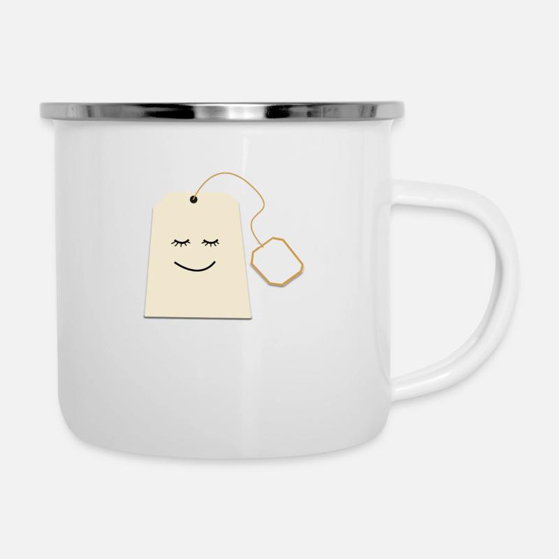 Tea bags, tea drinkers, customizable - Camper Mug - white