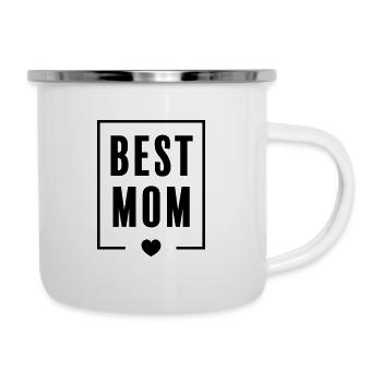 Best mom - Emaille-Tasse - Weiß - Rechts
