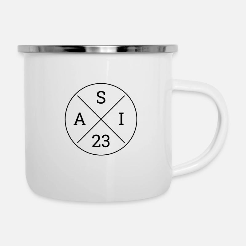 A|S|I: Ein bisschen asi und Spaß dabei... - Emaille-Tasse - Weiß