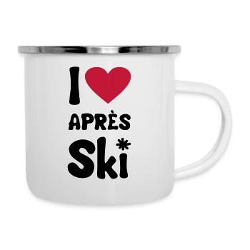 I love apresski - Tasse émaillée - blanc - Droite