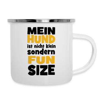 Hund - Emaille-Tasse - Weiß - Rechts