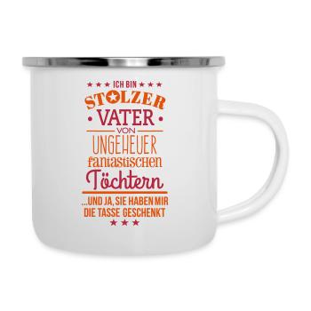 Ungeheuer fantastische Töchter - Vater / Tasse - Emaille-Tasse - Weiß - Rechts