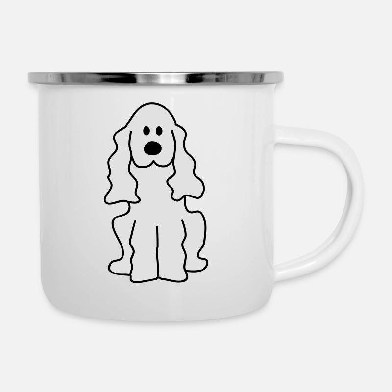 Cocker Spaniel - Tasse émaillée - blanc