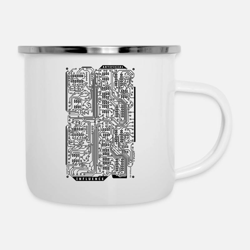 Influence artificielle - Tasse émaillée - blanc