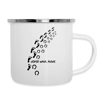 never walk alone horse - Emaille-Tasse - Weiß - Rechts