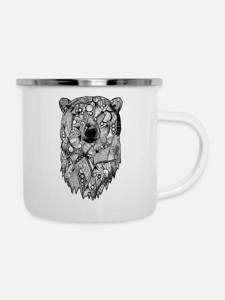 Eisbär - Emaille-Tasse - Weiß