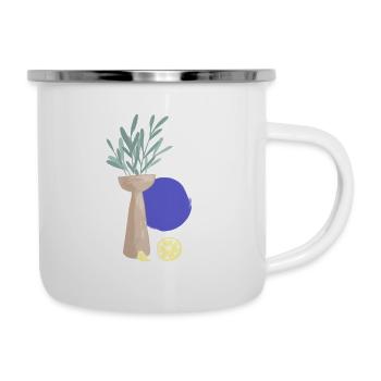 olive and lemon - Camper Mug - white - Right