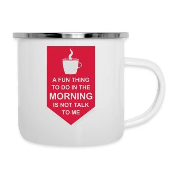 ne me parle pas - Tasse émaillée - blanc - Droite