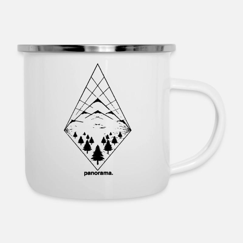 Watzmann - Emaille-Tasse - Weiß
