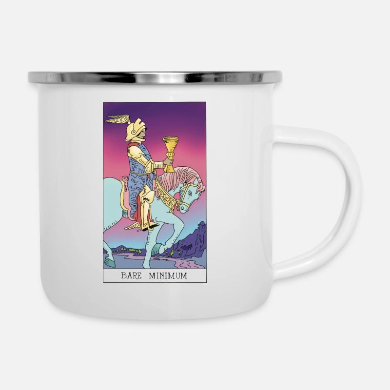 Tarot Ritter der Kelche - Bare minimum - Emaille-Tasse - Weiß
