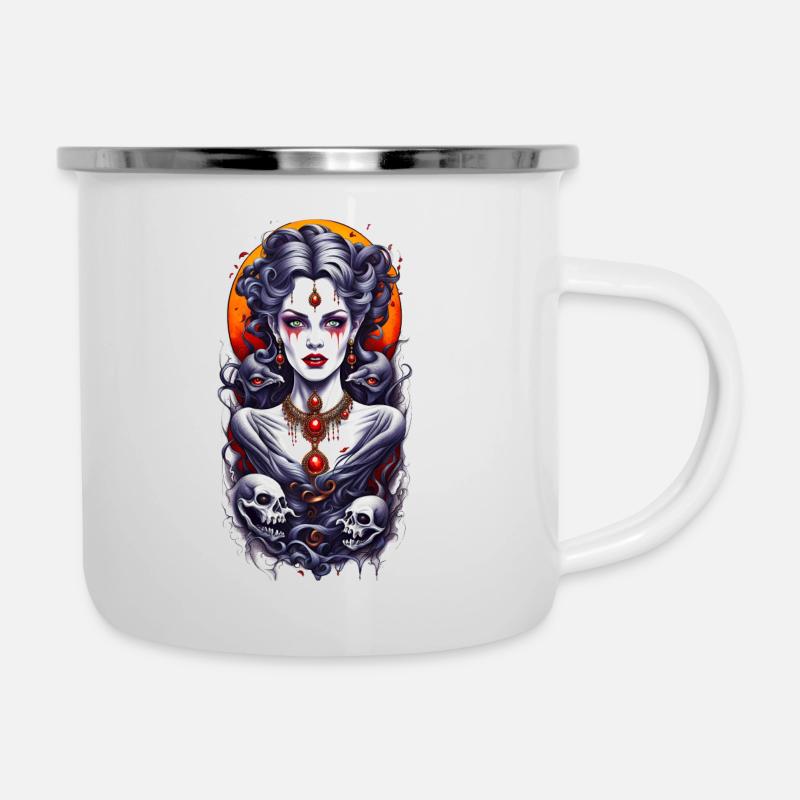 Witches 01 - Emaille-Tasse - Weiß