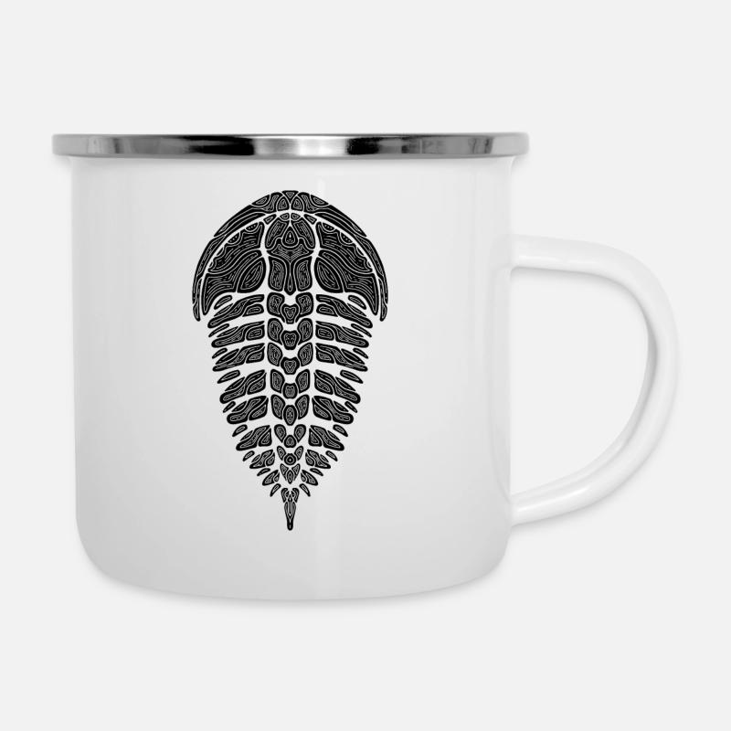 Trilobit - Emaille-Tasse - Weiß