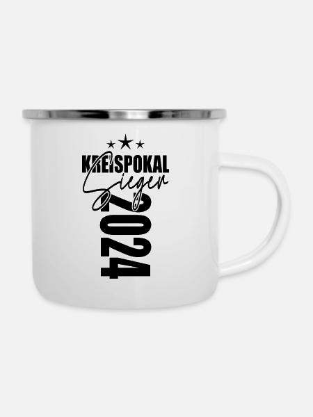 Kreispokal Sieger 2024 - Emaille-Tasse - Weiß