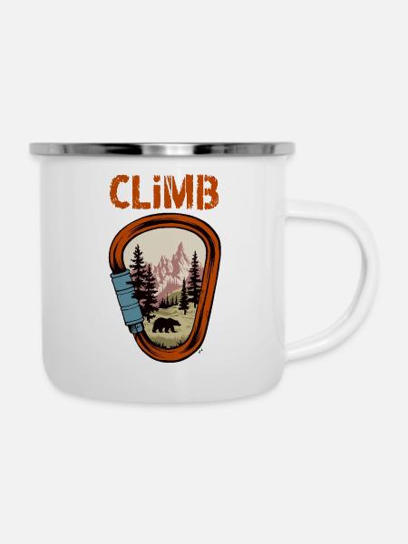 BERGSTEIGER - Emaille-Tasse - Weiß