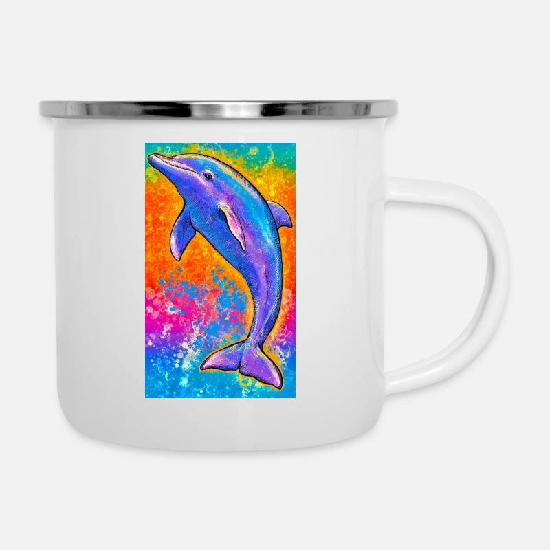 dolphin - Camper Mug - white
