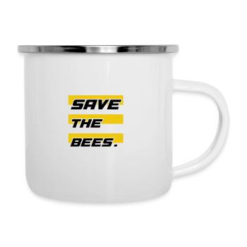 Sauvez les abeilles - Tasse émaillée - blanc - Droite