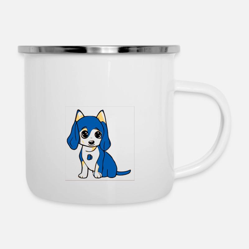 Cute Beautiful Chibi Dog - Camper Mug - white