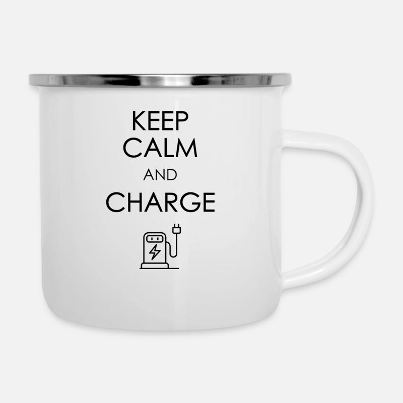 Keep calm and charge dark - Camper Mug - white