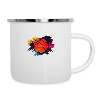 Ball - Emaille-Tasse - Weiß - Rechts