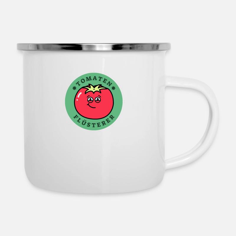 Tomaten Flüsterer - Emaille-Tasse - Weiß
