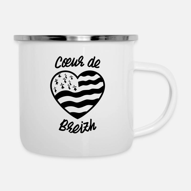 Cœur de Breizh - Tasse émaillée - blanc