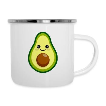 Avocado - Emaille-Tasse - Weiß - Rechts