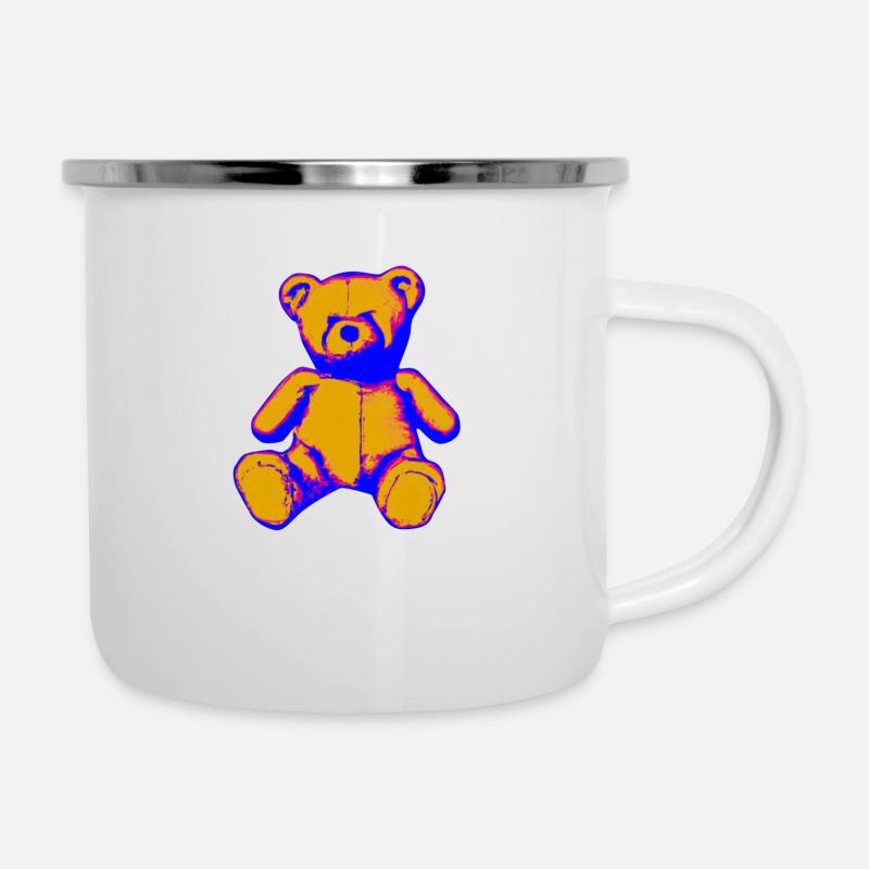 Teddy bear in style - Camper Mug - white
