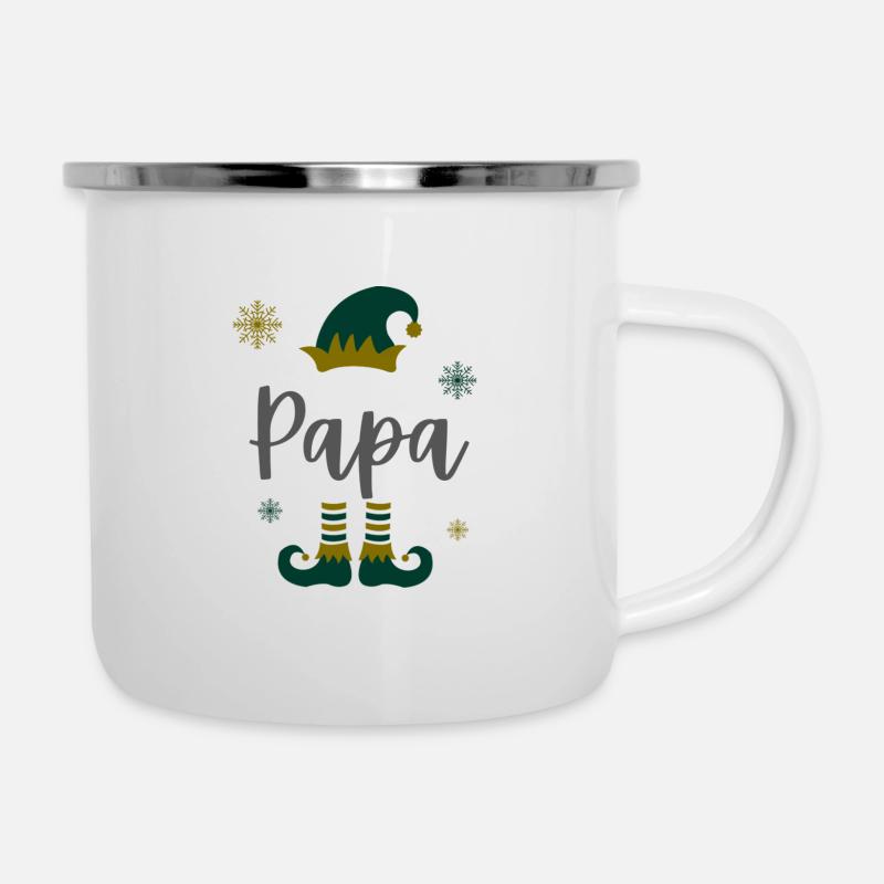 Serie "Papa" - Emaille-Tasse - Weiß