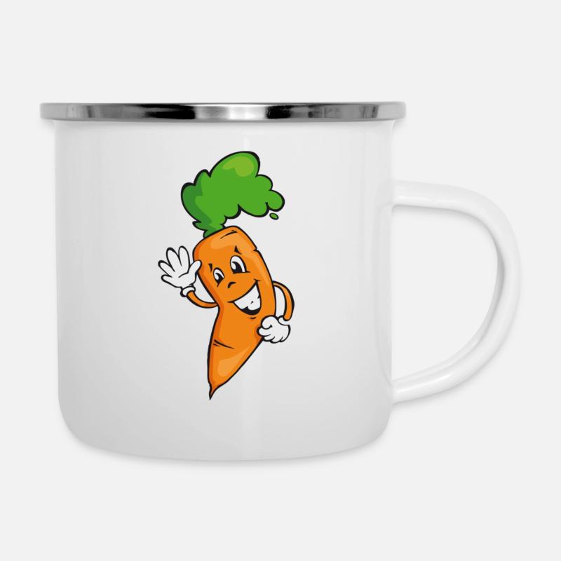 karotte - Emaille-Tasse - Weiß