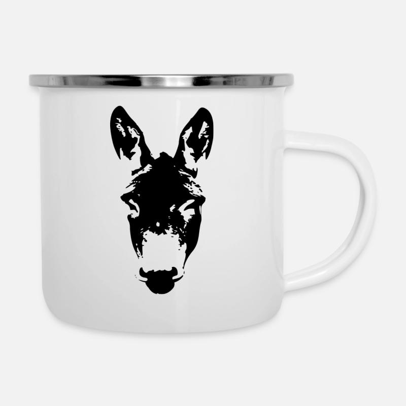 baudet - Tasse émaillée - blanc
