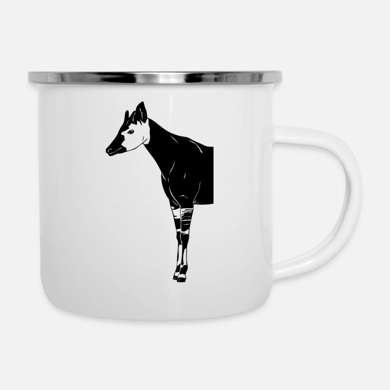 Okapi - Tasse émaillée - blanc