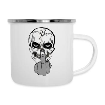 Bad Skull -Deathhead with message - Camper Mug - white - Right