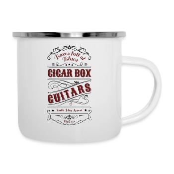 Cigar Box Guitar "Boxes full of Blues" - Camper Mug - white - Right