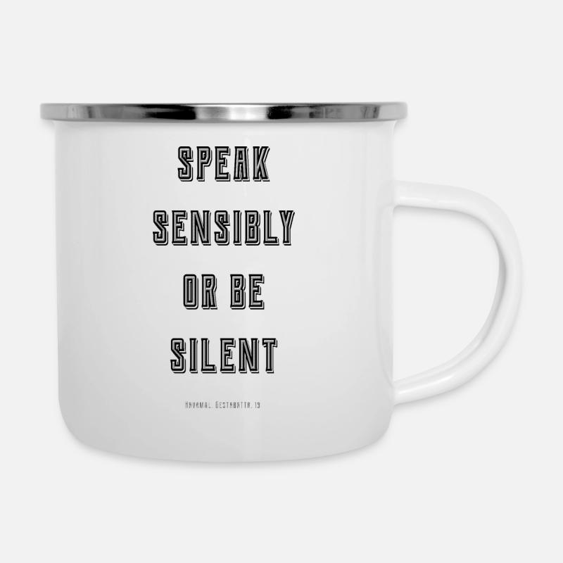 Havamal - Wikinger - Emaille-Tasse - Weiß