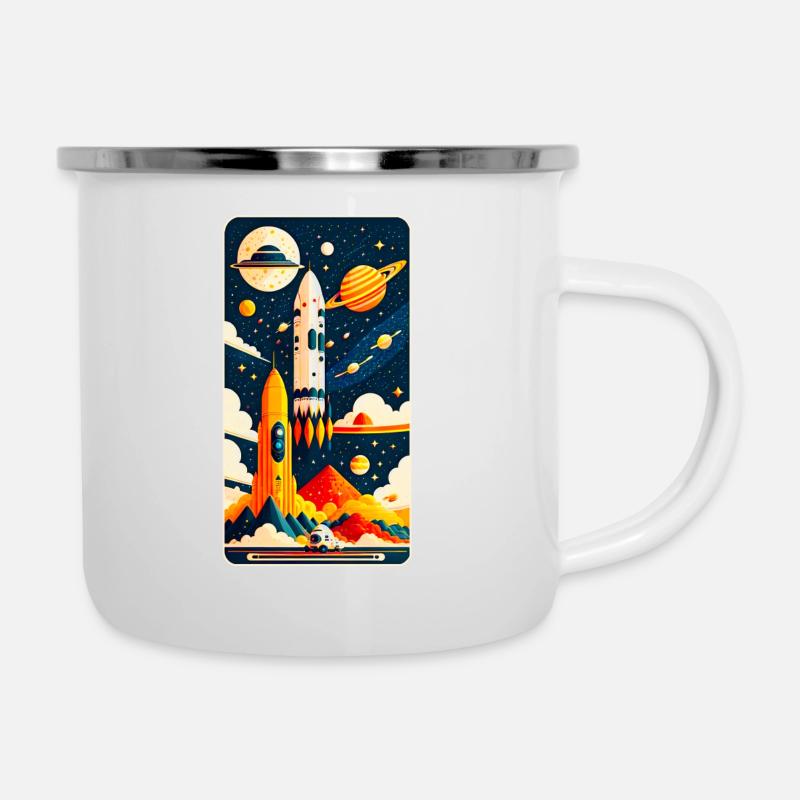 Espace - Tasse émaillée - blanc