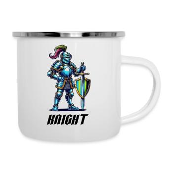 ritter comic - Emaille-Tasse - Weiß - Rechts
