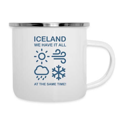 HUH! Iceland / Weather (Full Donation) - Emaille-Tasse