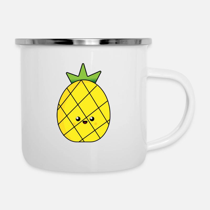 ananas - Tasse émaillée - blanc