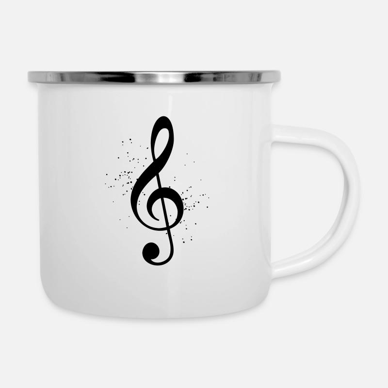 Clef music icon gift - Tasse émaillée - blanc