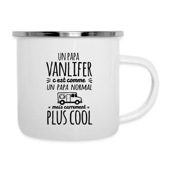 Un papa Vanlifer c'est carrement plus cool - Tasse émaillée - blanc - Droite