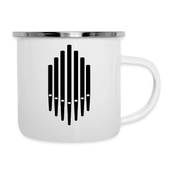 Orgel - Emaille-Tasse - Weiß - Rechts