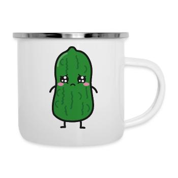 Sour cucumber kawaii - Camper Mug - white - Right