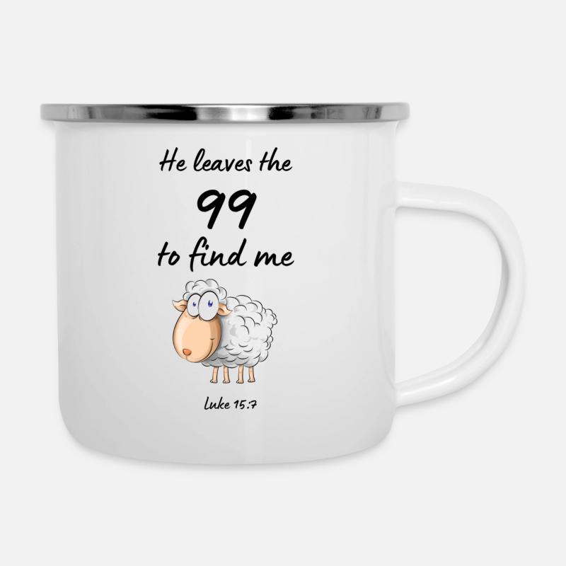99 - Emaille-Tasse - Weiß